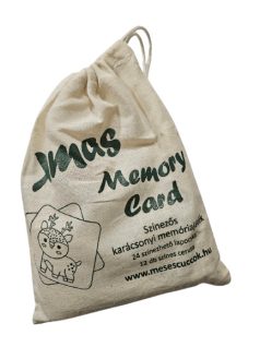   Karácsonyi, mini színezhető memóriajáték pamut tasakban (24 db lapocska + 12 db színes ceruza)