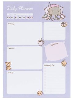   Pusheen cicás jegyzettömb, tervező tömb (teendők, bevásárló lista), A/5, Moments, lila