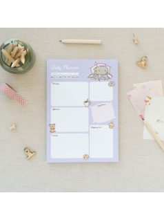   Pusheen cicás jegyzettömb, tervező tömb (teendők, bevásárló lista), A/5, Moments, lila