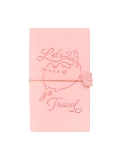   Pusheen cicás napló, jegyzetfüzet műbőr borítóval, 12x19cm