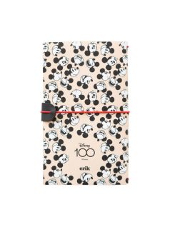   Disney Mickey Mouse napló, jegyzetfüzet műbőr borítóval, 12x19cm, Disney 100. évfordulója