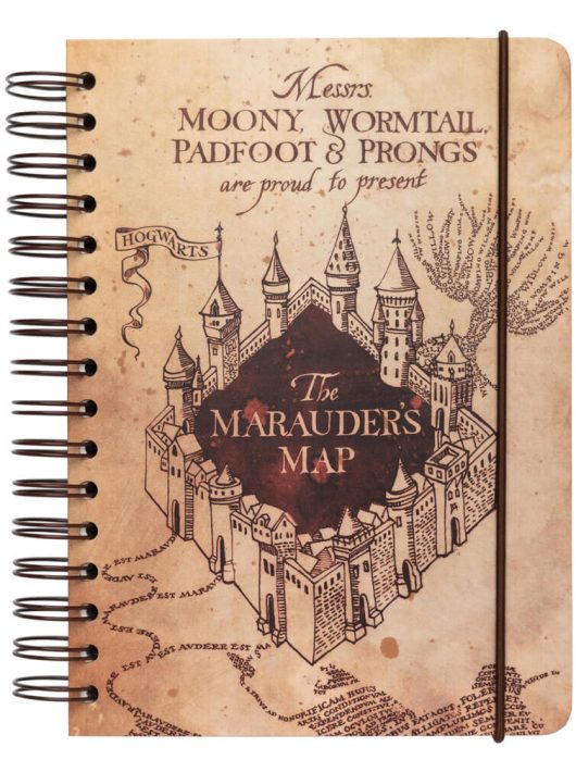 Harry Potter bullet journal, napló, A/5, The Marauder's map