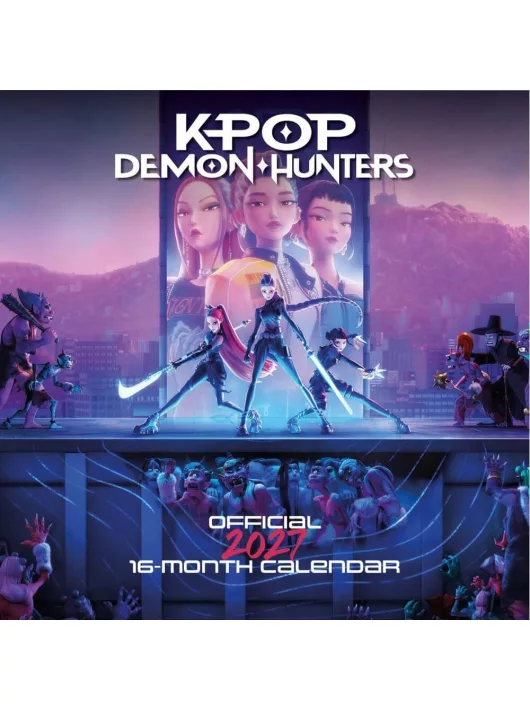 K-POP Démonvadászok lemeznaptár, 30x30cm, 2027