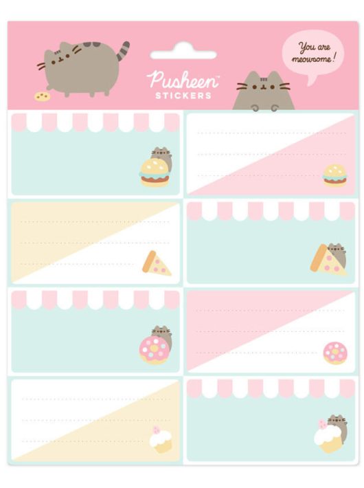 Pusheen cicás füzetcímke 16 db-os, Foodie Collection