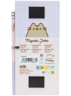   Pusheen cicás notesz, jegyzettömb, 10x21cm, mágneses, Moments, lila