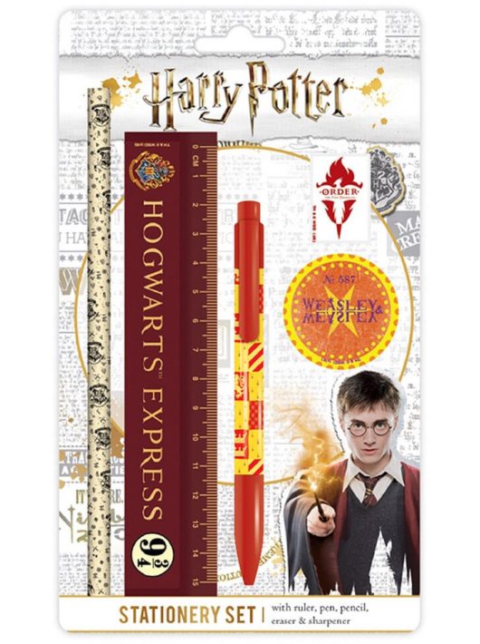 Harry Potter írószer szett 5 db-os, (toll, ceruza, radír, vonalzó, hegyező), Hogwarts Express