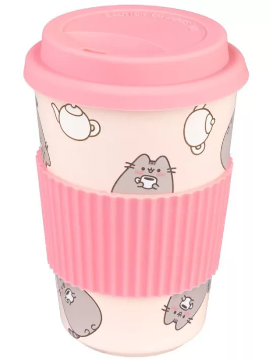 Pusheen cicás kerámia pohár tetővel, 400ml, Moments