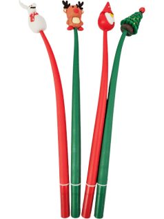 Karácsonyi zseléstoll, kupakos, 4 féle figurával