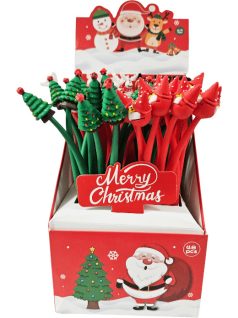 Karácsonyi zseléstoll, kupakos, 4 féle figurával