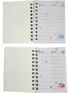 Karácsonyi notesz, spirál, 8x10,5cm, vonalas, 4 féle