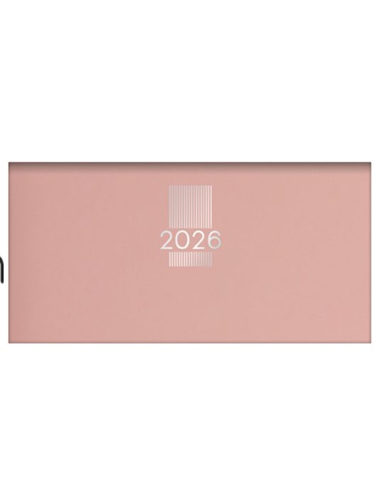 Dayliner MyPastel zsebnaptár, heti tervező, 17x8cm, púder, 2026