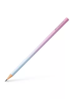   Grafitceruza B, Faber-Castell, háromszög test, égkék-rózsa