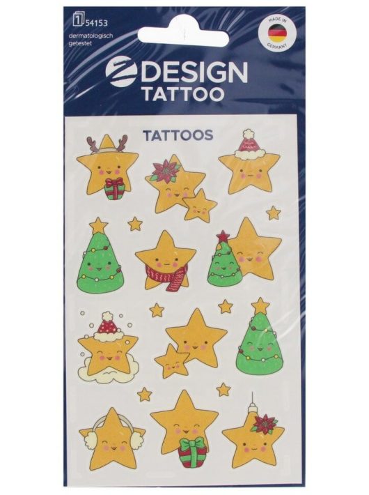 Tetoválás matrica szett,karácsonyi 8x16cm
