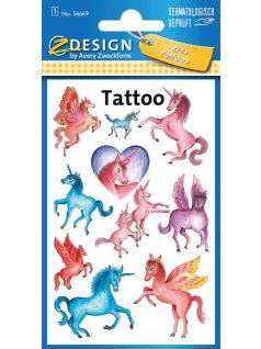 Tetoválás matrica szett, unikornisok 7,5x12cm