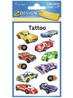 Tetoválás matrica szett, autók 7,5x12cm
