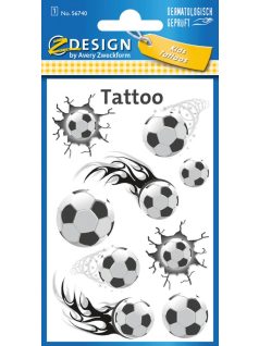 Tetoválás matrica szett, focilabdák 7,5x12cm