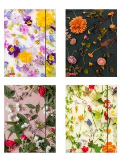 Herlitz gumis mappa A/4, Flower, többféle