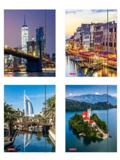 Herlitz gumis mappa A/4, City, többféle