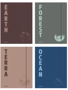 Herlitz gumis mappa A/4, Terra, többféle