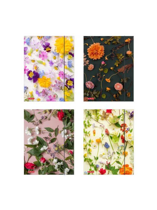 Herlitz gumis mappa A/5, Flower, többféle