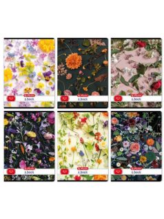 Herlitz tűzött füzet A/4, 32 lap sima, Flower, többféle