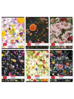   Herlitz tűzött füzet A/4, 32 lap kockás, Flower, többféle