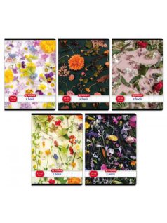   Herlitz tűzött füzet A/5, 32 lap kockás, Flower, többféle