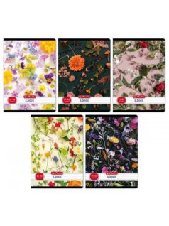   Herlitz tűzött füzet A/5, 32 lap vonalas, Flower, többféle