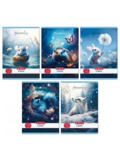   Herlitz tűzött füzet A/5, 32 lap vonalas 1.osztály (14-32), Wonderland, többféle