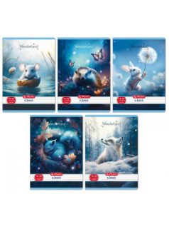   Herlitz tűzött füzet A/5, 32 lap vonalas 2.osztály (16-32), Wonderland, többféle