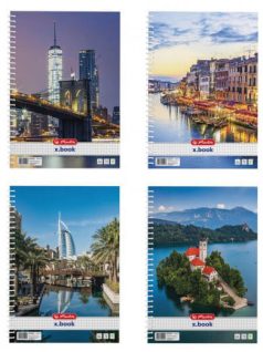   Herlitz spirál füzet A/4, kockás, 70 lapos, City, többféle