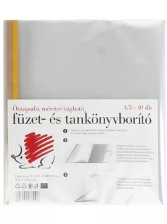   Füzet- és tankönyvborító, A/5, öntapadós csíkkal, 10 db/csomag, Süni
