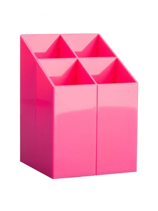 Asztali ceruzatartó, műanyag, ICO, rózsaszín