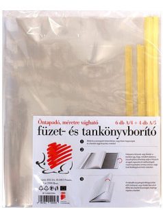   Füzet- és tankönyvborító, 6 db A/4 és 4 db A/5, öntapadós, Süni
