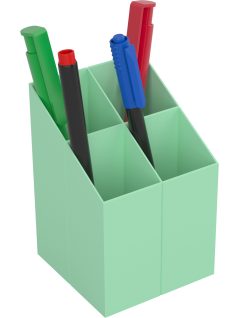 Asztali ceruzatartó, műanyag, ICO, pasztell zöld