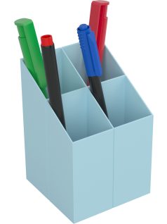 Asztali ceruzatartó, műanyag, ICO, pasztell kék