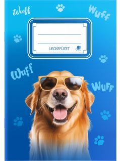 Süni tűzött füzet A/5, 32 lap lecke, ICO, dogs, kutyás
