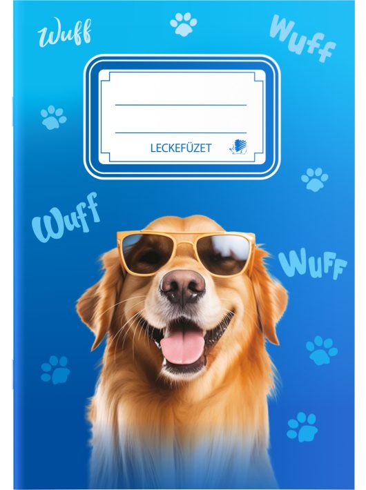 Süni tűzött füzet A/5, 32 lap lecke, ICO, dogs, kutyás
