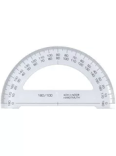 Szögmérő, 180°, átlátszó, Koh-I-Noor