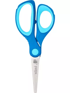   Olló, hegyes végű, ergonomikus, gumirozott markolat, Süni