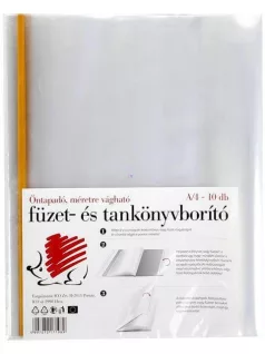   Füzet- és tankönyvborító, A/4, öntapadós csíkkal, 10 db/csomag, Süni