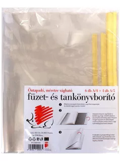   Füzet- és tankönyvborító, 6 db A/4 és 4 db A/5, öntapadós, Süni