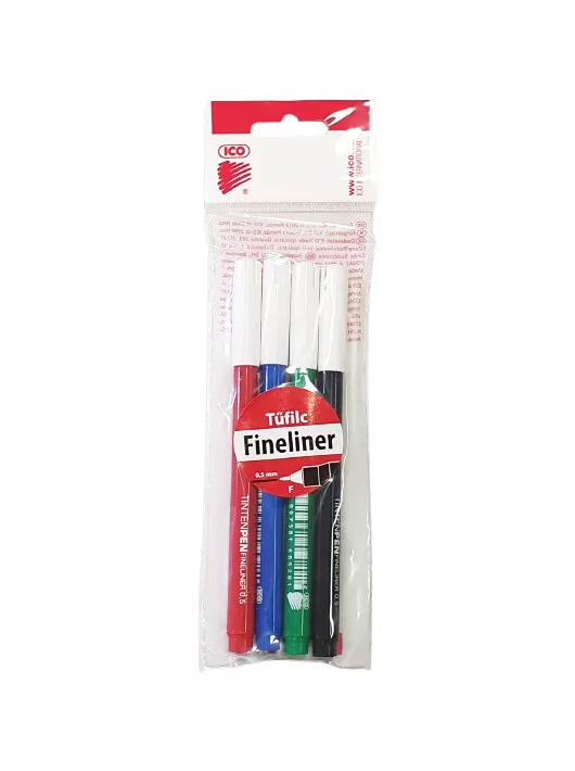 Tűfilc készlet 4 db-os, 0,5mm, Tinten Pen, ICO