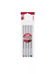 Alkoholos filctoll, ICO permanent M marker, 1mm, 4 db/csomag