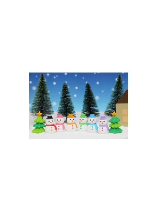 Radír, hóember vagy karácsonyfa, vegyes, 1 db