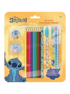   Iskolai szett, írószer szett, 13 db-os, 21x24cm, Lilo & Stitch