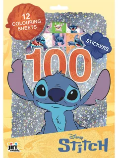   100 matrica kifestő lapokkal, 12 színezhető lap + matricák, Lilo & Stitch