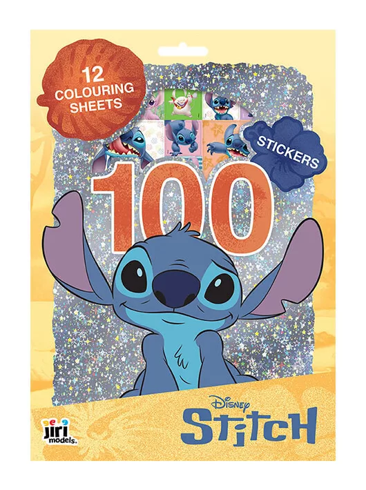 100 matrica kifestő lapokkal, 12 színezhető lap + matricák, Lilo & Stitch
