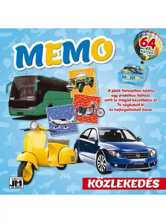 Memóriajáték füzetben, 21x21cm, Közlekedés