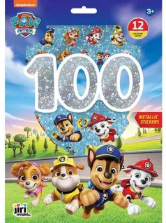   100 fémes matrica kifestő lapokkal, 12 színezhető lap + matricák, Mancs őrjárat